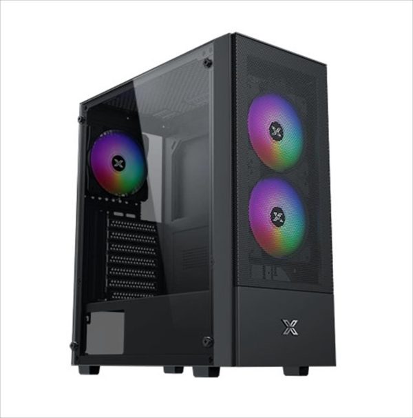 CASE XIGMATEK ATX HERO AIR 3F, Left TG, Mesh Front panel , 3x120mm Z20F LED RGB FIXED fan, USB 3.0, EN41655