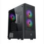 CASE XIGMATEK ATX HERO AIR 3F, Left TG, Mesh Front panel , 3x120mm Z20F LED RGB FIXED fan, USB 3.0, EN41655