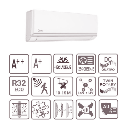 Midea Extreme Lite Nordic SMART MSAGCU-18HRFNX-QRD0GW/MOX301-18HFN8-QRD0GW